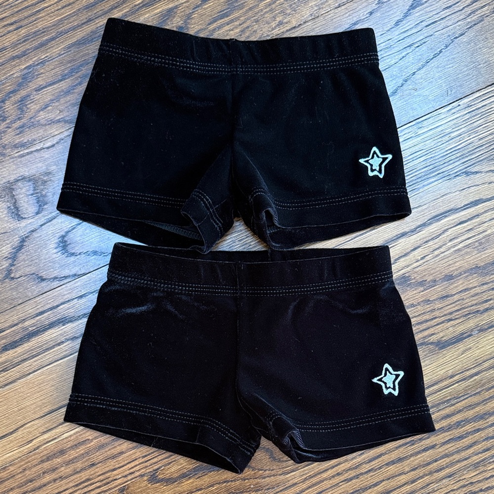 GK Velvet Black Gymnastics Shorts